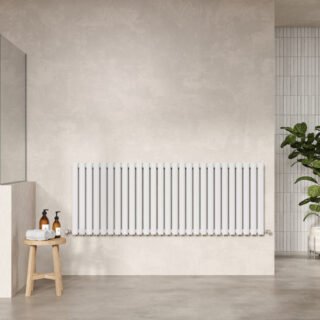 Hudson Reed Revive Double Panel Horizontal Designer Radiator - High Gloss White - Image 6