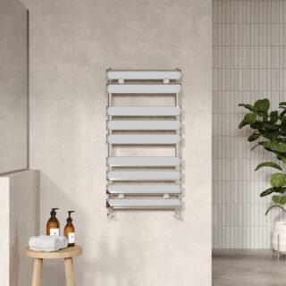 Hudson Reed Piazza Heated Towel Rail - Chrome - Image 2