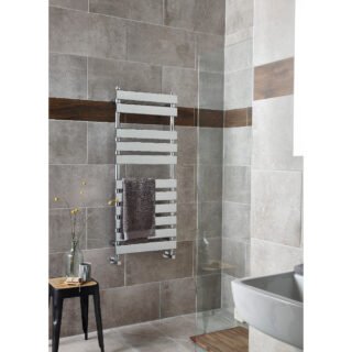Hudson Reed Piazza Heated Towel Rail - Chrome - Image 4