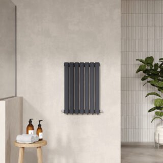 Hudson Reed Revive Double Panel Horizontal Designer Radiator - Anthracite - Image 2