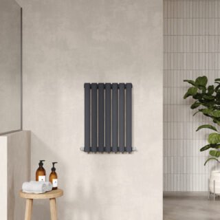 Hudson Reed Revive Single Panel Horizontal Designer Radiator - Anthracite - Image 2