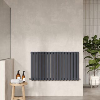 Hudson Reed Revive Double Panel Horizontal Designer Radiator - Anthracite - Image 4