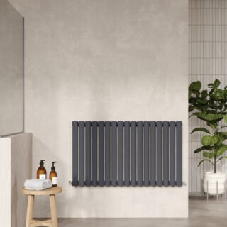 Hudson Reed Revive Single Panel Horizontal Designer Radiator - Anthracite - Image 4