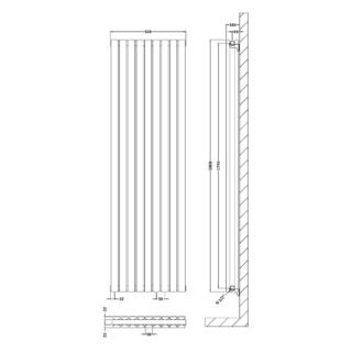 Hudson Reed Sloane Double Panel Vertical Designer Radiator - Anthracite - Image 10