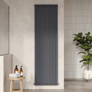Hudson Reed Sloane Double Panel Vertical Designer Radiator - Anthracite - Image 4