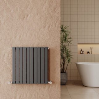 Hudson Reed Sloane Single Panel Horizontal Designer Radiator - Anthracite - Image 3