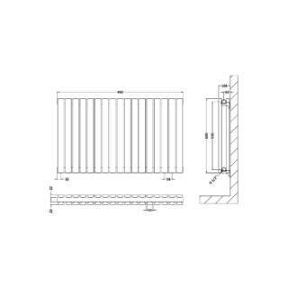 Hudson Reed Sloane Double Panel Horizontal Designer Radiator - Anthracite - Image 9