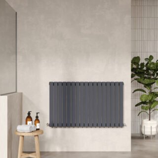 Hudson Reed Sloane Single Panel Horizontal Designer Radiator - Anthracite - Image 4