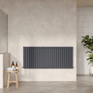 Hudson Reed Sloane Double Panel Horizontal Designer Radiator - Anthracite - Image 5
