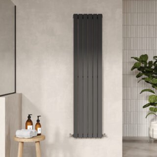 Hudson Reed Sloane Double Panel Vertical Designer Radiator - Anthracite - Image 2