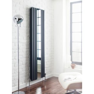 Hudson Reed Revive Double Panel Mirrored Vertical Designer Radiator - 1800mm x 499mm - Image 2