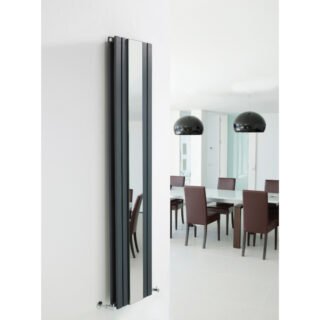 Hudson Reed Sloane Double Panel Mirrored Vertical Designer Radiator - 1800mm x 381mm - Image 2