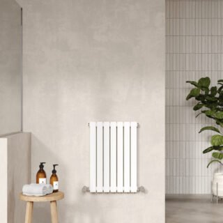 Hudson Reed Sloane Double Panel Horizontal Designer Radiator - Satin White - Image 2
