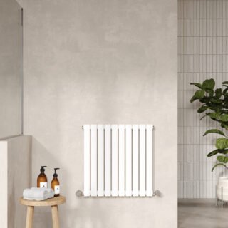 Hudson Reed Sloane Single Panel Horizontal Designer Radiator - Satin White - Image 3