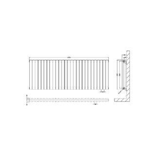 Hudson Reed Sloane Double Panel Horizontal Designer Radiator - Satin White - Image 11