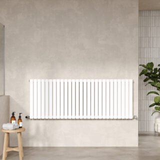 Hudson Reed Sloane Double Panel Horizontal Designer Radiator - Satin White - Image 6
