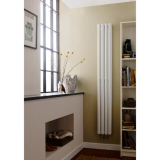 Hudson Reed Revive Space Saving Double Vertical Designer Radiator - 1800mm x 236mm - Image 2