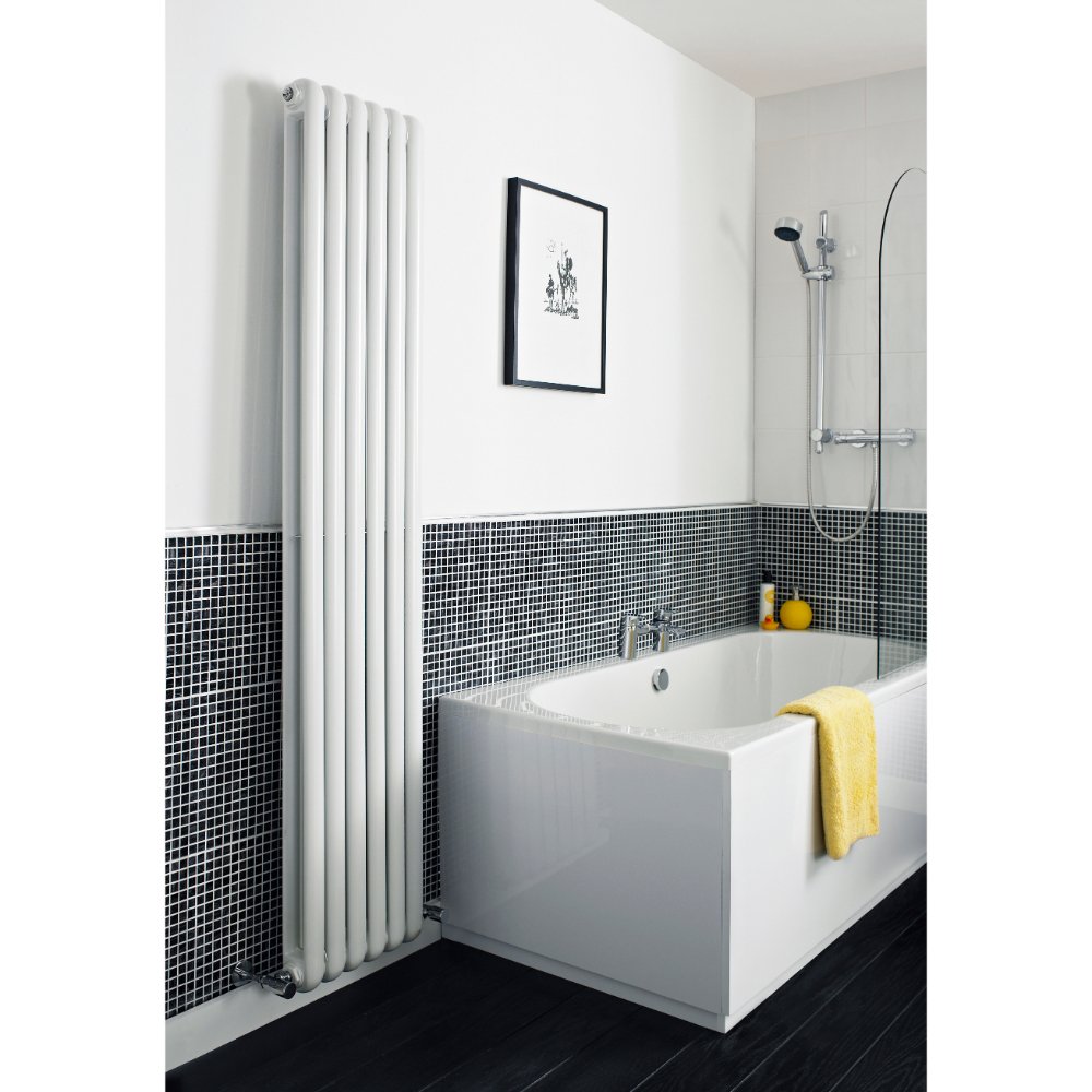 Hudson Reed Salvia Vertical Designer Radiator - White - Image 3