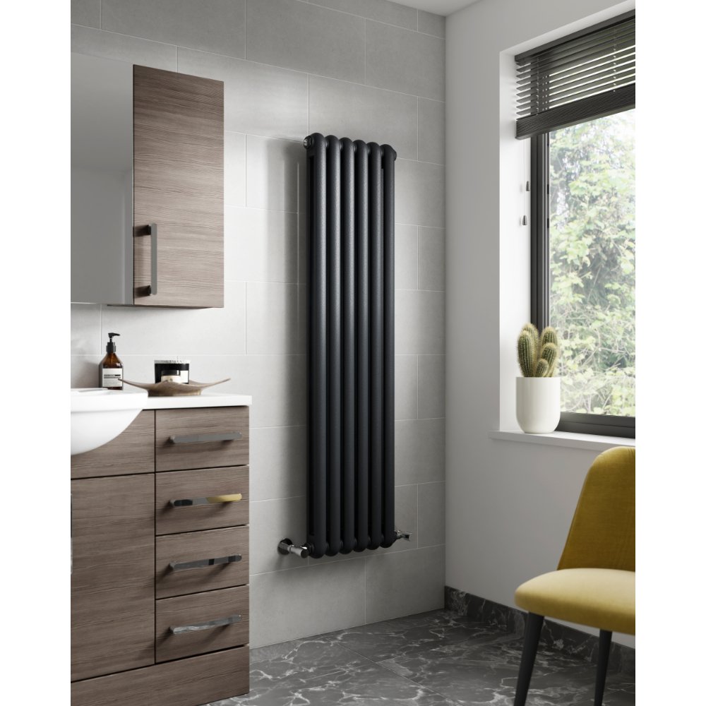 Hudson Reed Salvia Vertical Designer Radiator - Anthracite - Image 2