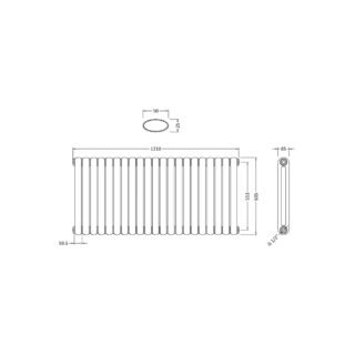 Hudson Reed Salvia Horizontal Designer Radiator - Anthracite - Image 5