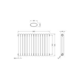 Hudson Reed Salvia Horizontal Designer Radiator - Anthracite - Image 4