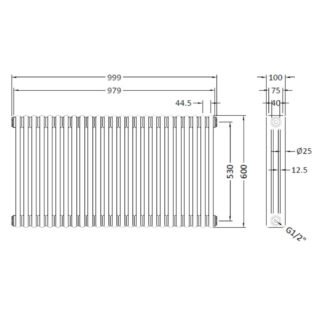 Hudson Reed Colosseum Traditional 3 Column Radiator - White - Image 13