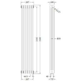 Hudson Reed Colosseum Traditional 3 Column Radiator - White - Image 14