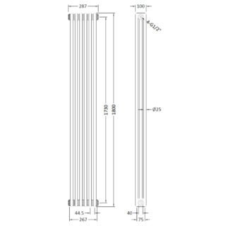 Hudson Reed Colosseum Traditional 3 Column Radiator - White - Image 16