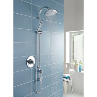 Hudson Reed Tec Dual 1 Outlet Thermostatic Concealed Shower Valve - Chrome - Image 2