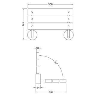 Hudson Reed Foldable Shower Seat - 500mm Wide - Chrome - Image 2
