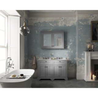 Hudson Reed Old London 4 Door Floorstanding Vanity Unit With Double Top Basin - 1200mm Wide - Image 3