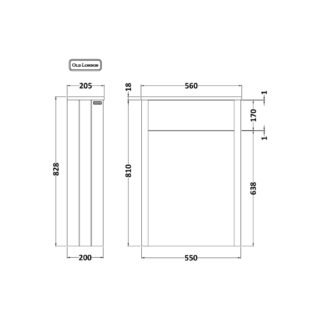 Hudson Reed Old London Back To Wall WC Unit - 550mm Wide - Image 2