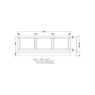Hudson Reed Old London Bath Front Panel - 1700mm Long - Image 2