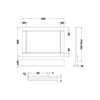 Hudson Reed Old London Bath End Panel - 700mm Wide - Image 2