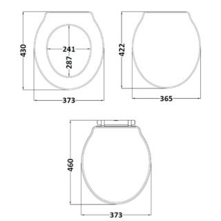 Hudson Reed Old London Ryther Soft Close Toilet Seat - Image 2