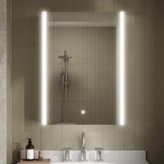 Hudson Reed 1 Door Non Illuminated Mirror Cabinet - 700mm x 500mm - Silver - Image 2