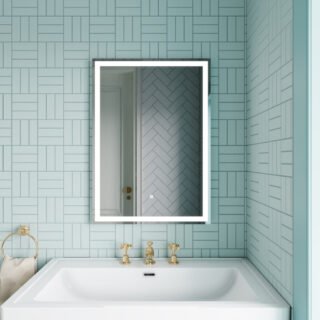 Hudson Reed Rectangular Illuminated Mirror - Silver - Image 6