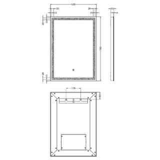 Hudson Reed Rectangular Illuminated Mirror - Silver - Image 7