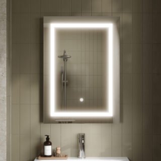 Hudson Reed Touch Sensor Illuminated Mirror - Silver - Image 2