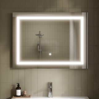 Hudson Reed Touch Sensor Illuminated Mirror - Silver - Image 3