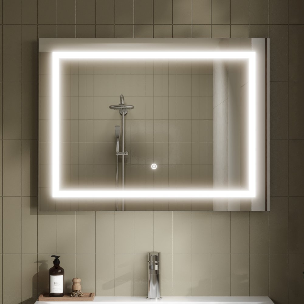 Hudson Reed Touch Sensor Illuminated Mirror - Silver - Image 3