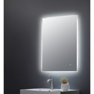 Hudson Reed Ambient Illuminated Mirror With 25W Bulb - 700mm x 500mm - Silver - Image 2