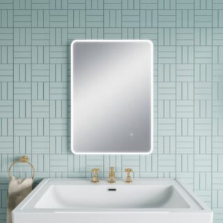 Hudson Reed Ambient Illuminated Mirror With 27W Bulb - 700mm x 500mm - Silver - Image 3