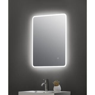 Hudson Reed Ambient Illuminated Mirror With 27W Bulb - 700mm x 500mm - Silver - Image 2