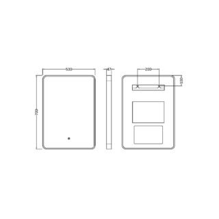 Hudson Reed Pictor Rectangular LED Illuminated Mirror - 700mm x 500mm - Image 5