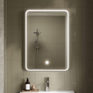 Hudson Reed Pictor Rectangular LED Illuminated Mirror - 700mm x 500mm - Image 2