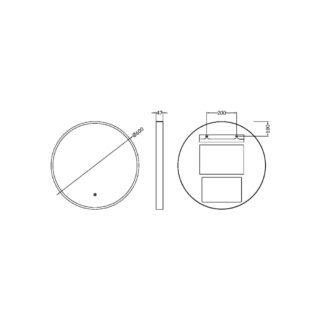 Hudson Reed Mensa Round LED Illuminated Mirror - Image 2