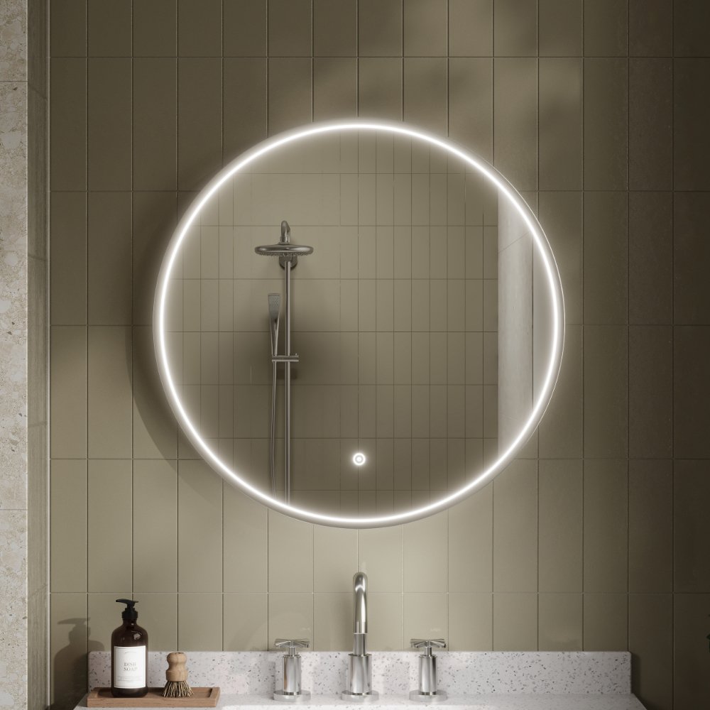 Hudson Reed Mensa Round LED Illuminated Mirror - Image 3