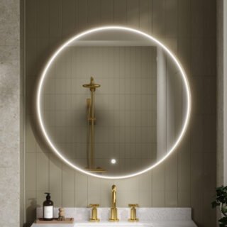 Hudson Reed Mensa Round LED Illuminated Mirror - Image 8