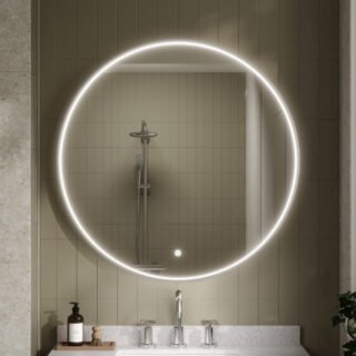 Hudson Reed Mensa Round LED Illuminated Mirror - Image 6